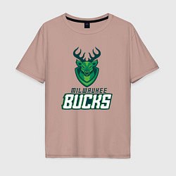 Мужская футболка оверсайз Milwaukee Bucks NBA