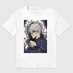 Мужская футболка оверсайз Сейширо Наги - Синяя тюрьма: Блю Лок