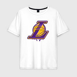 Футболка оверсайз мужская Lakers team, цвет: белый