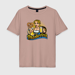 Мужская футболка оверсайз Oktoberfest girl