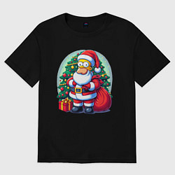 Мужская футболка оверсайз Santa Simpson - ai art