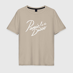 Мужская футболка оверсайз Panic at the disco - logo