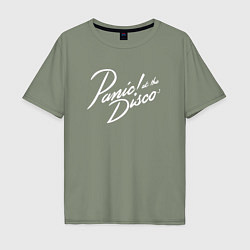 Мужская футболка оверсайз Panic at the disco - logo