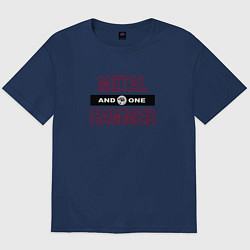 Футболка оверсайз мужская And One - Metal Hammer, цвет: тёмно-синий