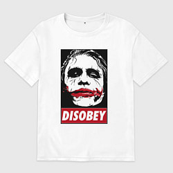 Футболка оверсайз мужская Джокер - не подчиняйся, цвет: белый