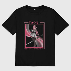 Футболка оверсайз мужская Taoqi Blossom of Slashes, цвет: черный