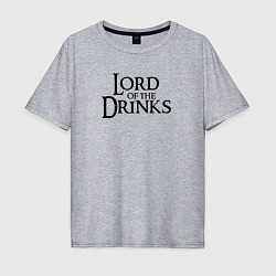 Мужская футболка оверсайз Lord of the drinks logo