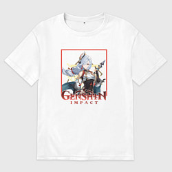 Футболка оверсайз мужская Шэнь Хэ, цвет: белый