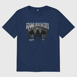 Футболка оверсайз мужская Gothic bestiary, цвет: тёмно-синий
