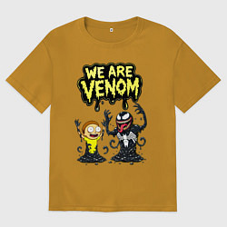 Футболка оверсайз мужская We are Venom - meme, цвет: горчичный