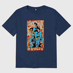 Футболка оверсайз мужская Two tickets to Dublin, цвет: тёмно-синий