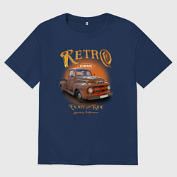 Мужская футболка оверсайз Ретро гараж и автомобиль Ford F