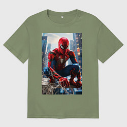 Мужская футболка оверсайз Человек-паук на страже справедливости