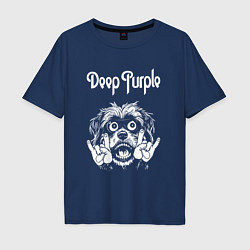 Мужская футболка оверсайз Deep Purple rock dog