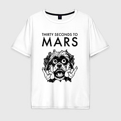 Мужская футболка оверсайз Thirty Seconds to Mars - rock dog