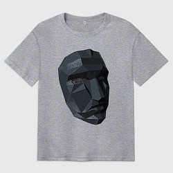 Футболка оверсайз мужская Boss mask, цвет: меланж