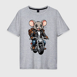 Футболка оверсайз мужская Biker mice, цвет: меланж