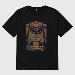 Футболка оверсайз мужская Вархаммер 40к - арт, цвет: черный