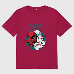 Футболка оверсайз мужская Клинок рассекающий демонов Урокодаки, цвет: маджента