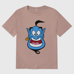 Футболка оверсайз мужская Аладдин - Джинни, цвет: пыльно-розовый