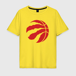 Футболка оверсайз мужская Raptors ball, цвет: желтый