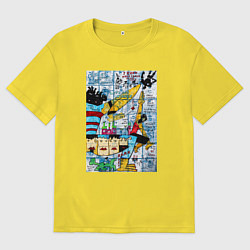 Футболка оверсайз мужская Lets get higher, цвет: желтый