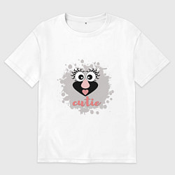 Футболка оверсайз мужская Милый домовенок Кузя, цвет: белый