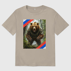 Мужская футболка оверсайз Потревожили медведя