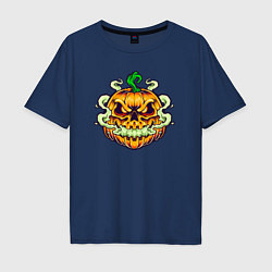 Мужская футболка оверсайз Evil pumpkin