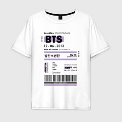 Мужская футболка оверсайз Bts ticket