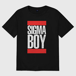 Футболка оверсайз мужская Sigma boy, цвет: черный