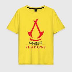 Мужская футболка оверсайз Assassins Creed Shadows - badge