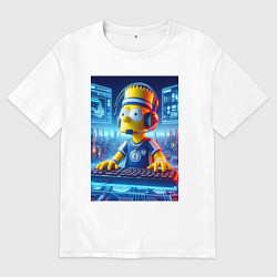 Футболка оверсайз мужская Cool Bart Simpson - esport, цвет: белый