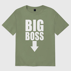 Футболка оверсайз мужская Big boss arrow, цвет: авокадо