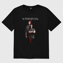Мужская футболка оверсайз Братья Винчестеры - Supernatural
