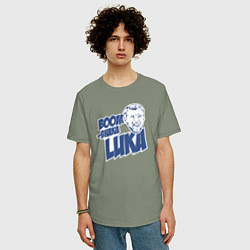 Футболка оверсайз мужская Boom shaka Luka, цвет: авокадо — фото 2