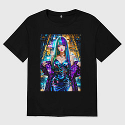 Мужская футболка оверсайз Девушка поп идол