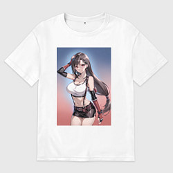 Мужская футболка оверсайз Тифа Локхарт из Final Fantasy VII