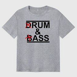 Мужская футболка оверсайз Drum and bass color