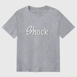 Футболка оверсайз мужская Shock, цвет: меланж