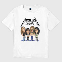 Футболка оверсайз мужская Metallica juniors - cartoon, цвет: белый