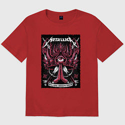 Футболка оверсайз мужская Metallica - royal arena Denmark, цвет: красный