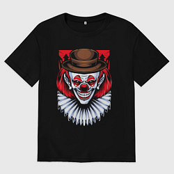Мужская футболка оверсайз Клоун в шляпе