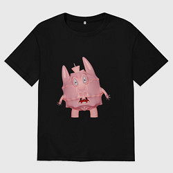 Мужская футболка оверсайз Cartoon monster pink