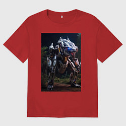 Мужская футболка оверсайз Робот в стиле Horizon