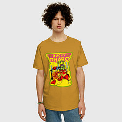 Футболка оверсайз мужская Bucky ohare, цвет: горчичный — фото 2