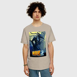 Футболка оверсайз мужская MDK - Kurt, цвет: миндальный — фото 2