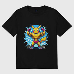 Мужская футболка оверсайз Big Pikachu