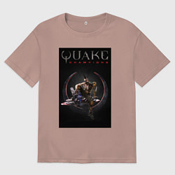 Футболка оверсайз мужская Quake champions Anarki, цвет: пыльно-розовый