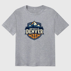 Футболка оверсайз мужская Из города Денвер, цвет: меланж